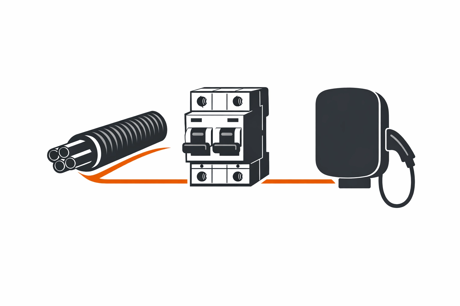 Übersicht der Ladeinfrastruktur-Komponenten für eine professionelle Wallbox Montage durch Elektro-Zentrum.