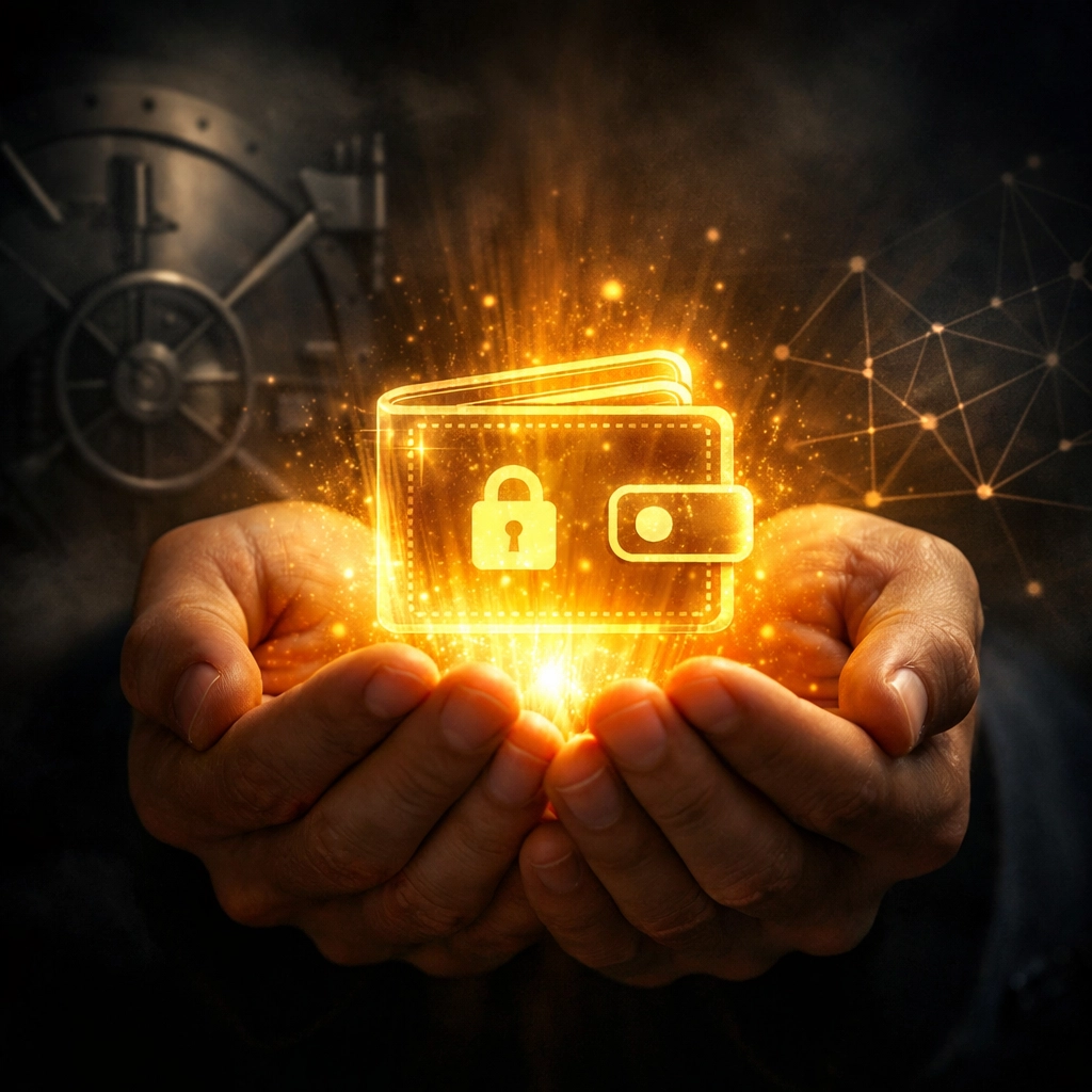 Self-custody crypto wallet representing secure digital payments and ownership