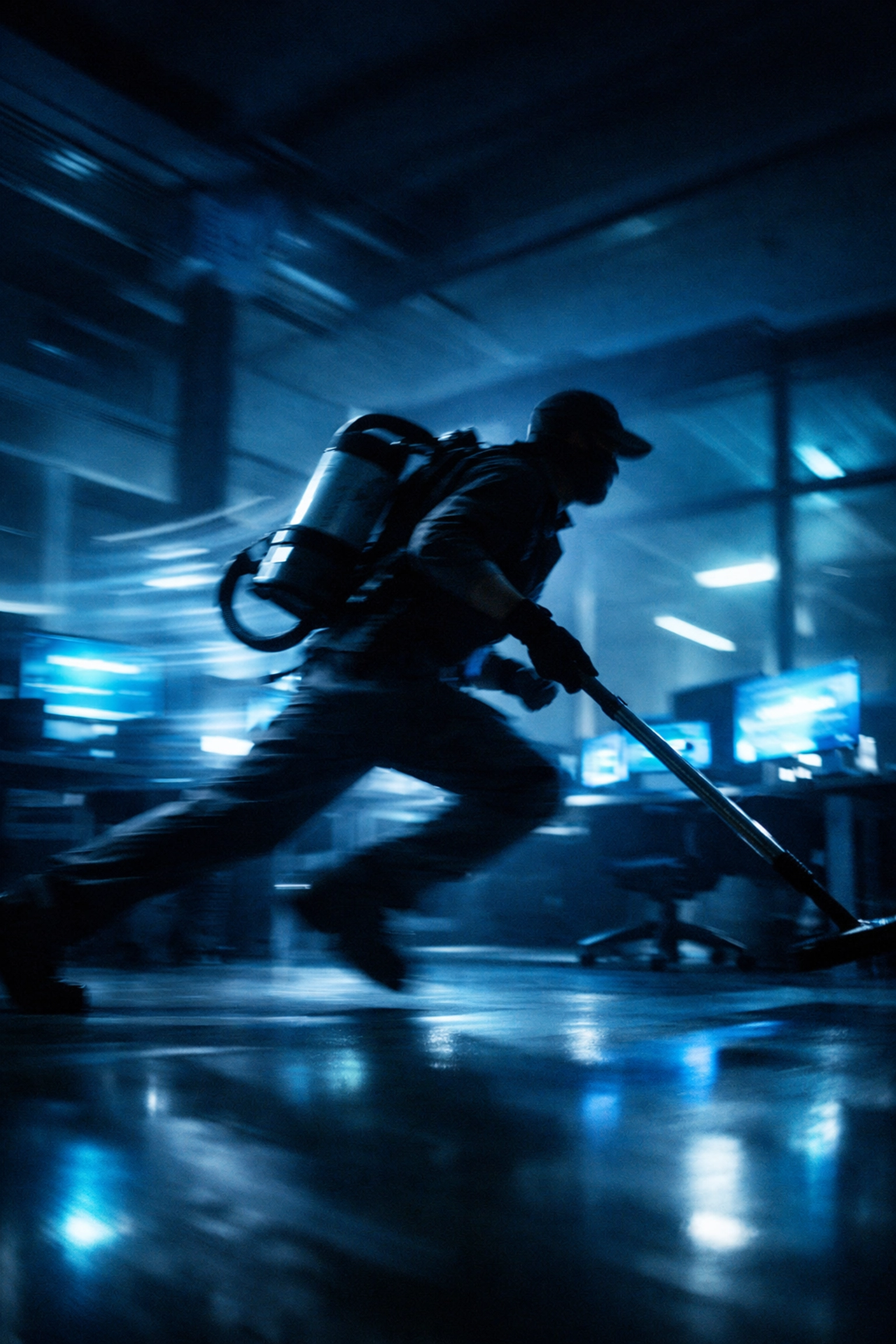 Fast and efficient office cleaning services performed at night in a modern Concord MA business suite.