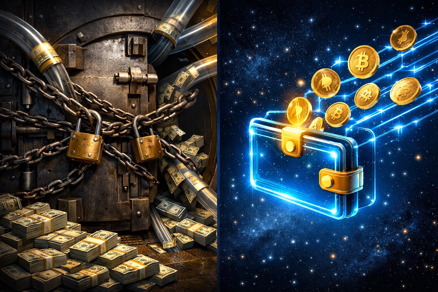 Traditional bank fees vs self-custody crypto payments reducing merchant interchange fees