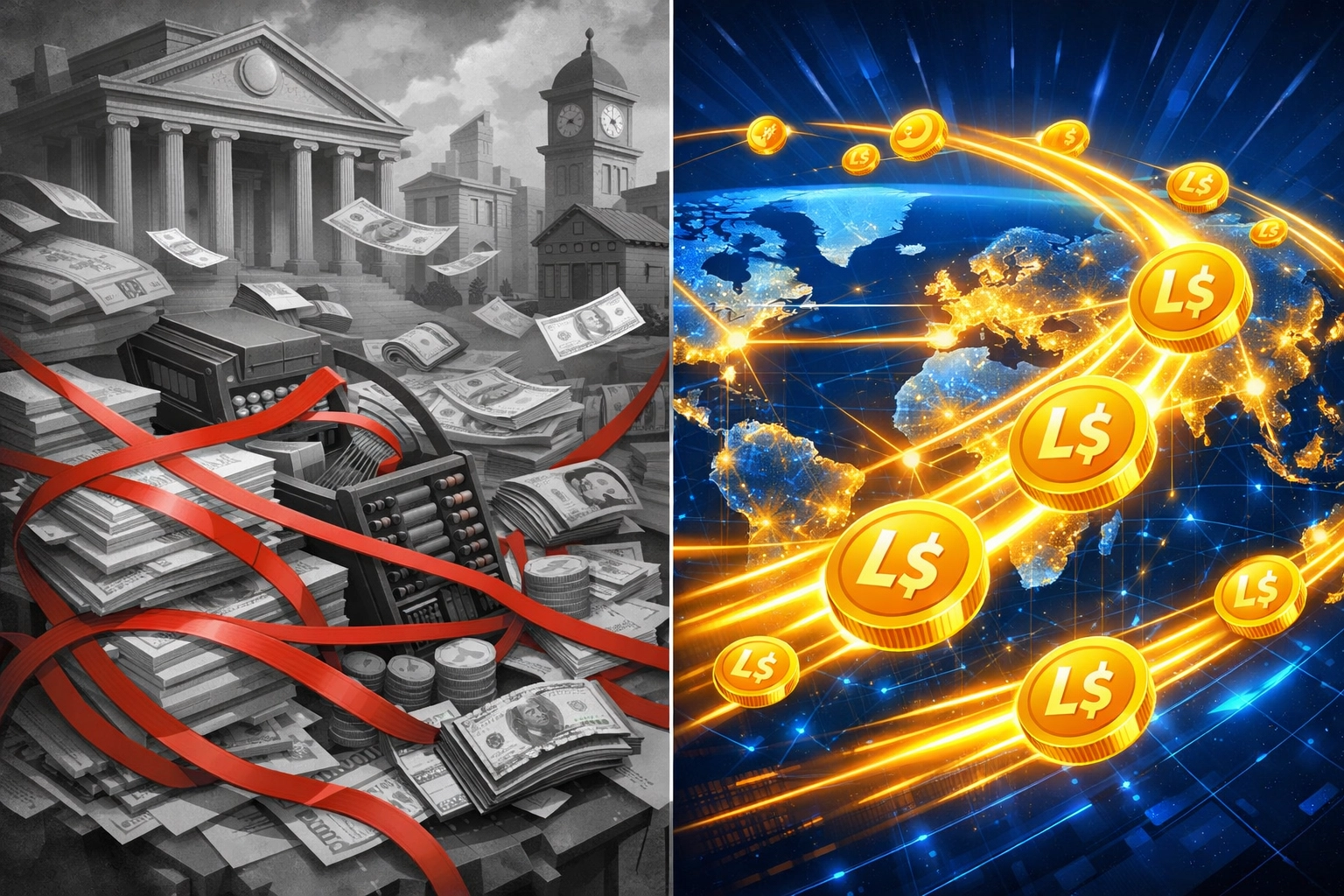 LUSD stablecoin cross-border payments versus traditional banking systems