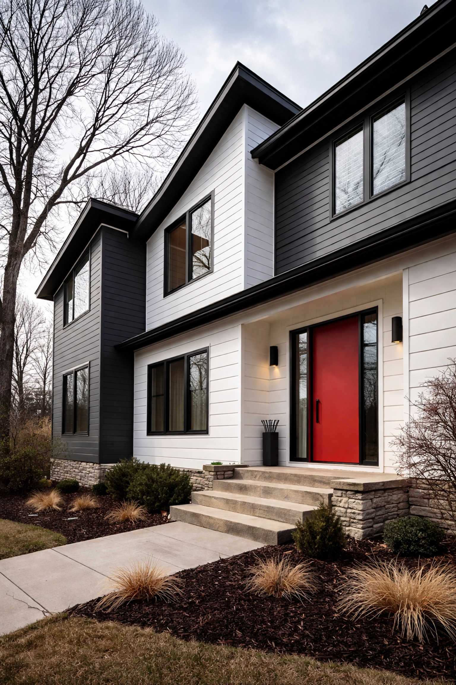 Modern Chattanooga house with fresh new siding, ideal for winter installation savings