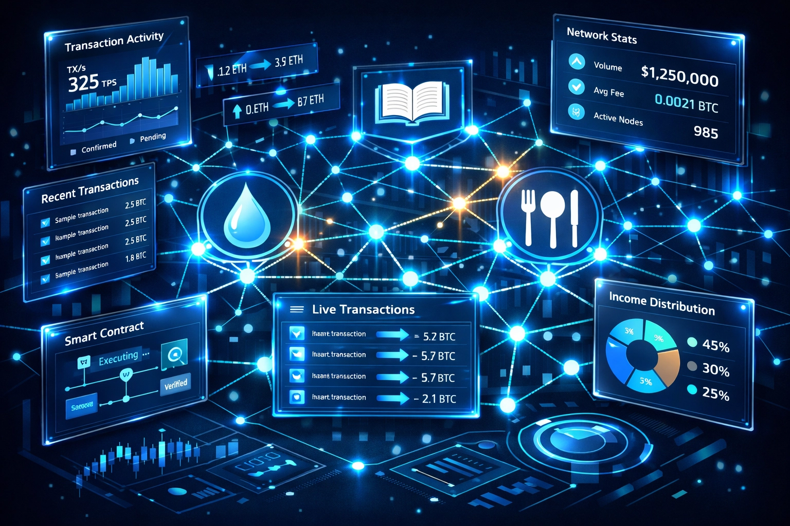 LareScan blockchain dashboard showing transparent charity transaction tracking and donation verification