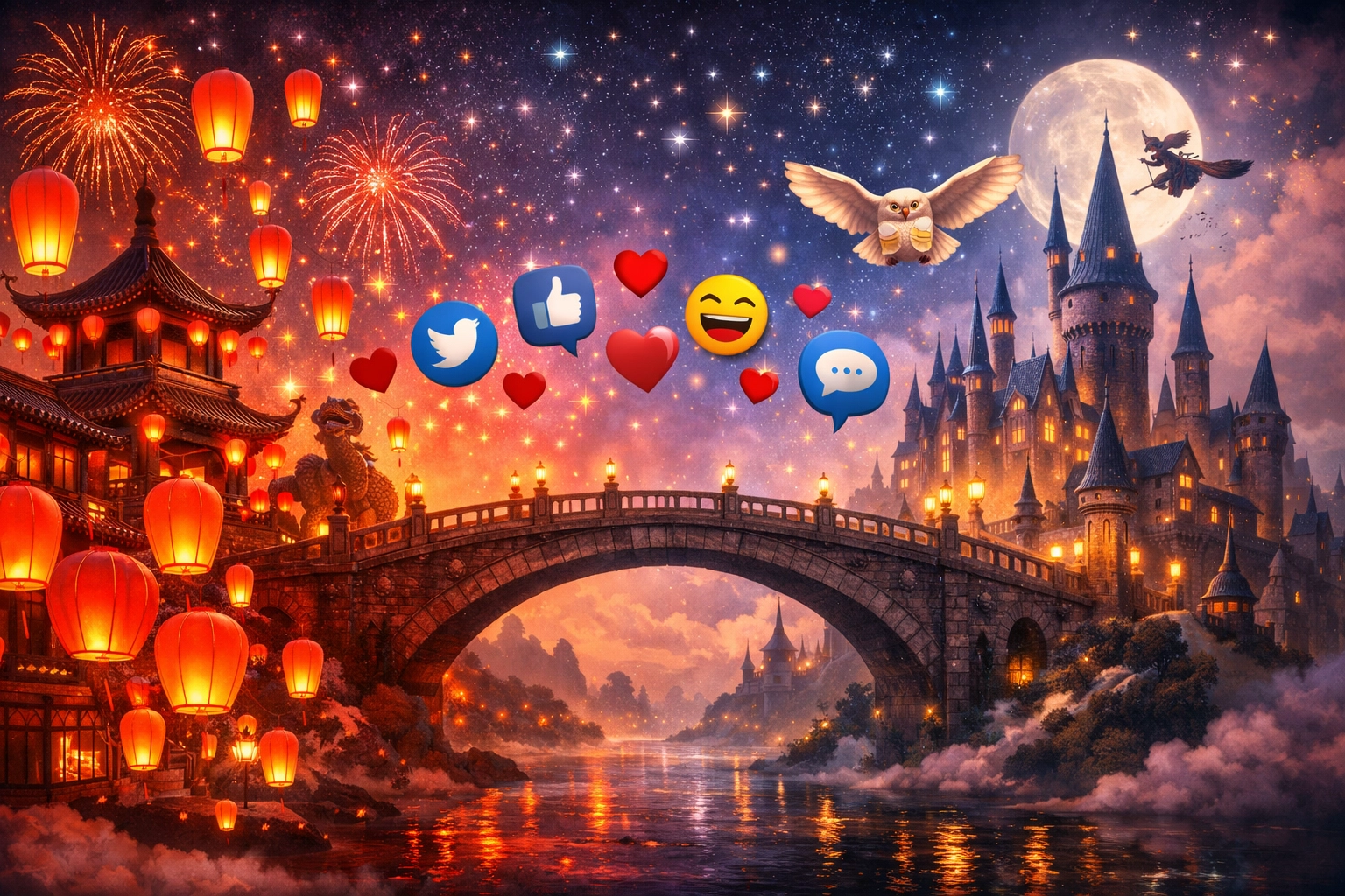 Cultural bridge between Eastern Lunar New Year traditions and Western pop culture