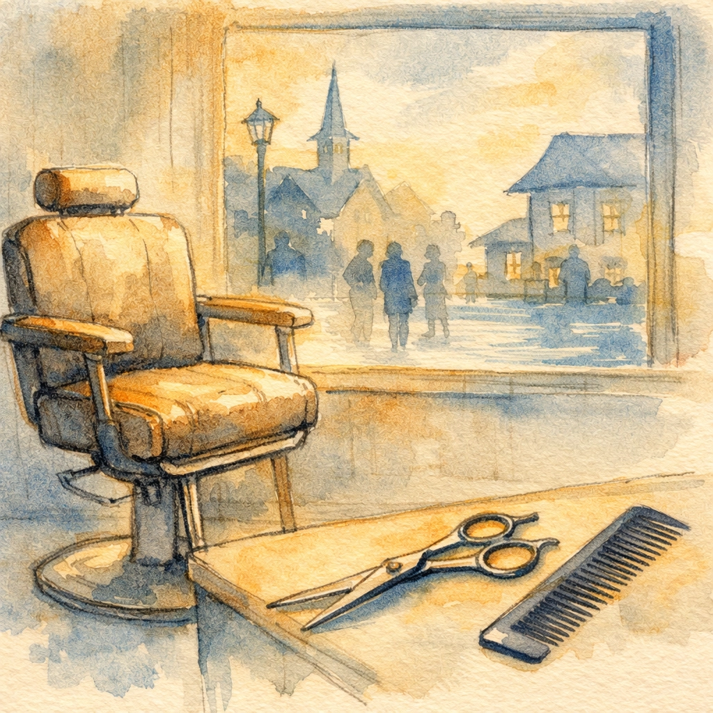 Hairdresser salon symbolizing ordinary people serving their community with compassion