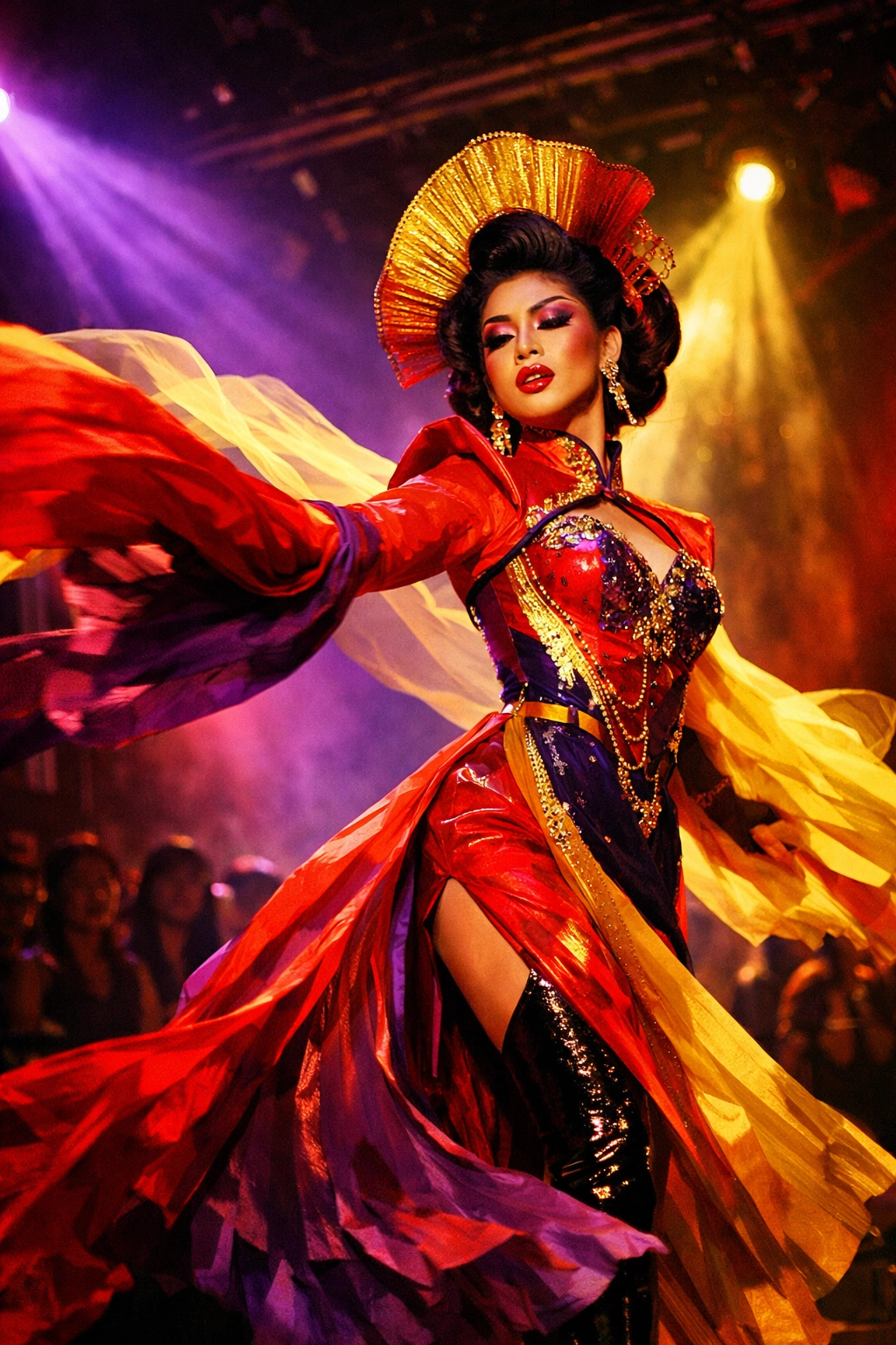 Vietnamese drag performer blending traditional áo dài with queer expression in Hanoi