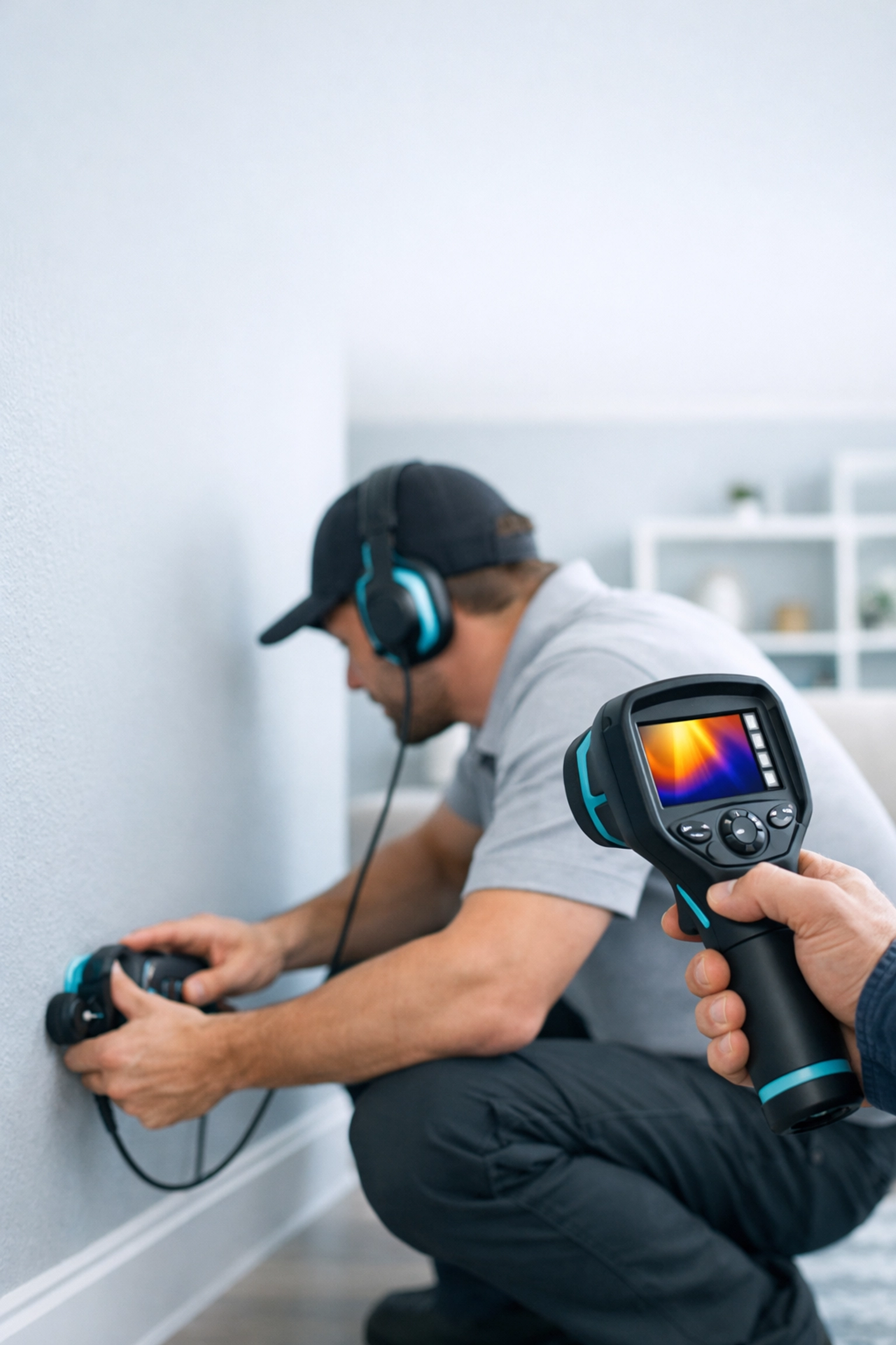 Professional leak detection in Florida using thermal imaging and acoustic sensors to find hidden water leaks.