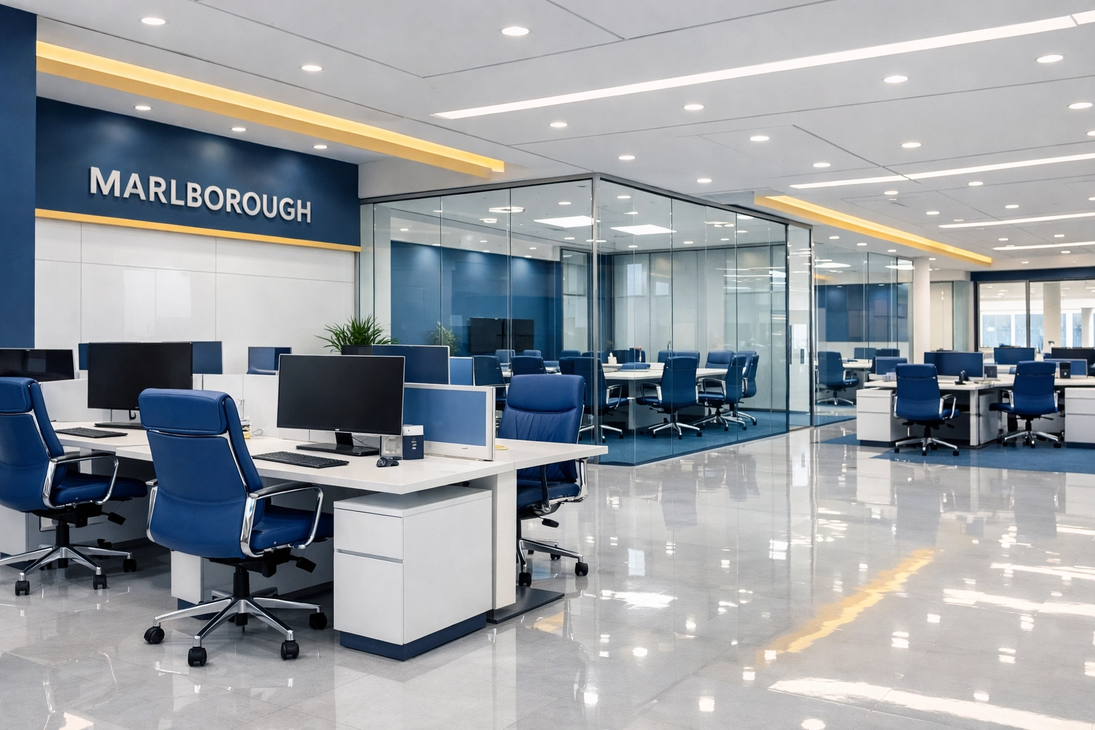 Sanitized professional office in Marlborough, reflecting the high standards of weekly house cleaning Marlborough.