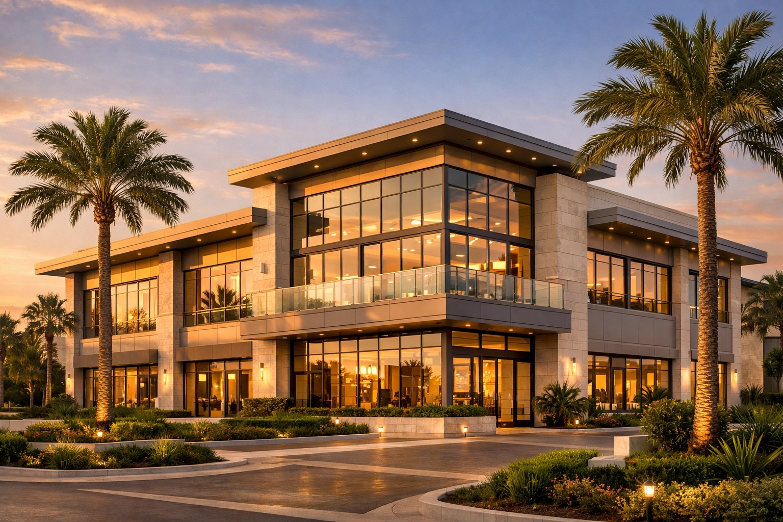High-end commercial construction South Florida development showcasing a contractor's professional portfolio.