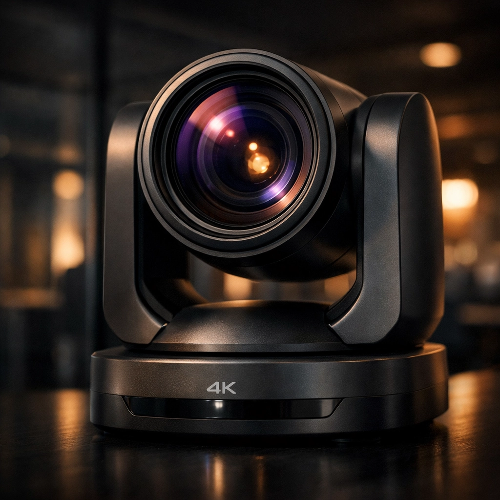 4K PTZ conference camera designed for professional hybrid meeting audio video installations.