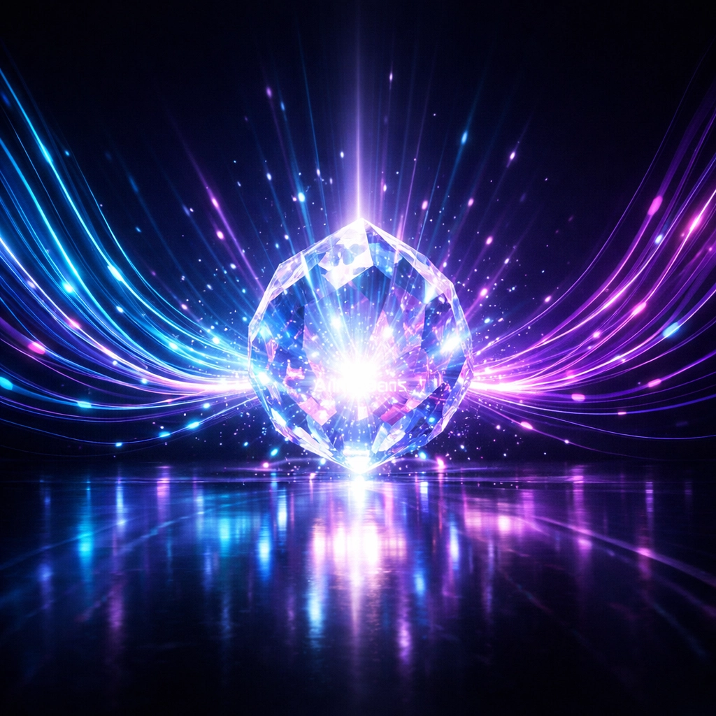 Digital visualization of search intent with glowing data streams representing AI-powered SEO analysis.