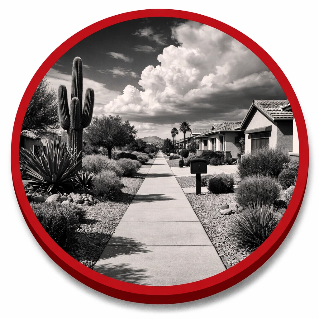 Quiet Coolidge neighborhood where local experts manage seasonal pest surges like bees and roaches.