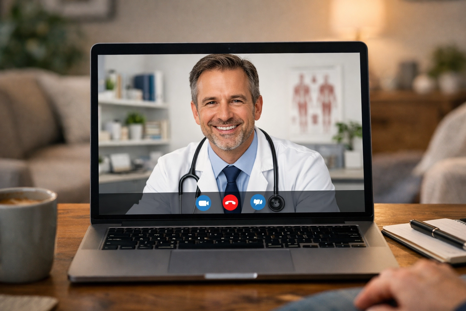 Telemedicine consultation with a licensed online doctor for medical weight loss supervision.