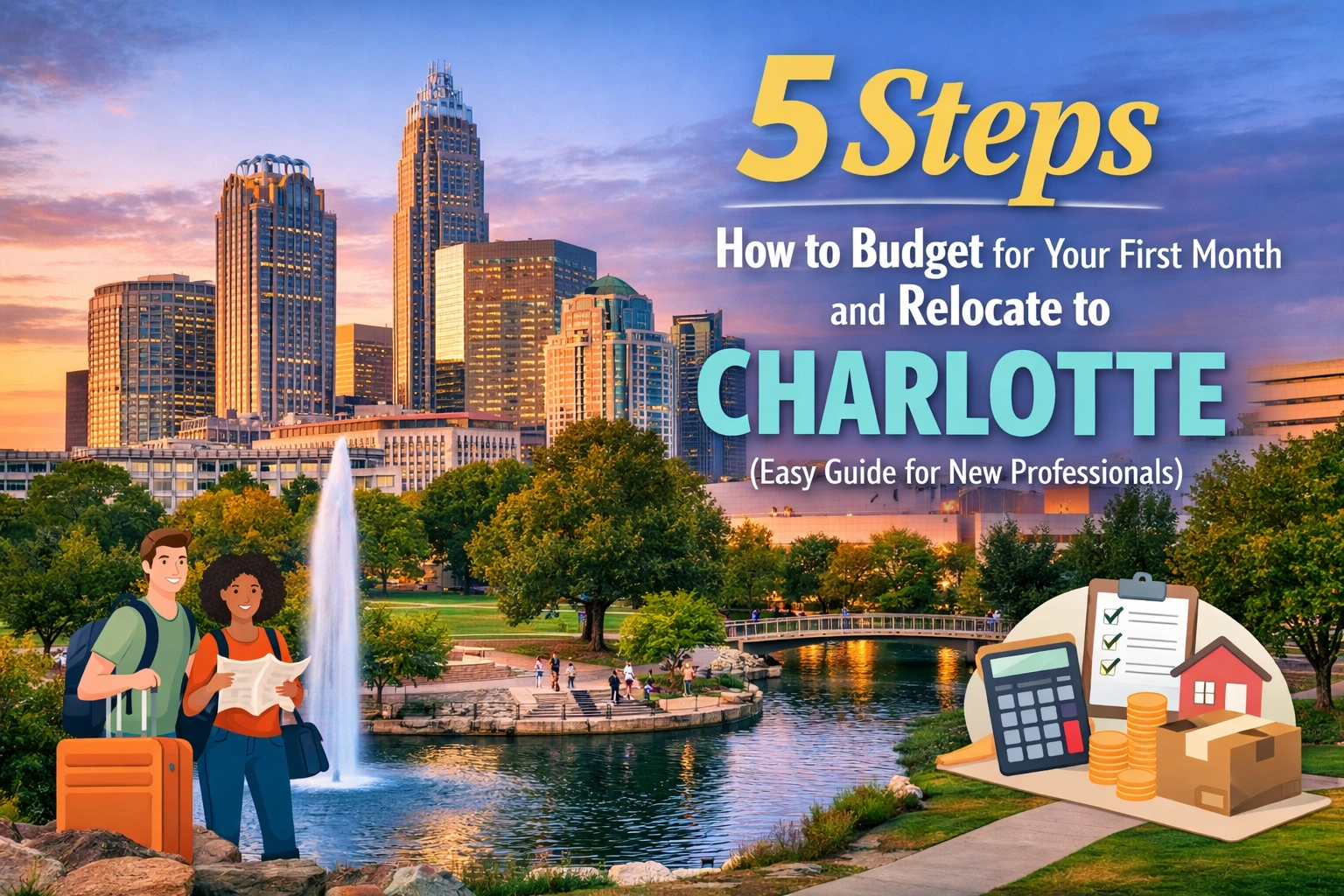 [HERO] 5 Steps How to Budget for Your First Month and Relocate to Charlotte (Easy Guide for New Professionals)