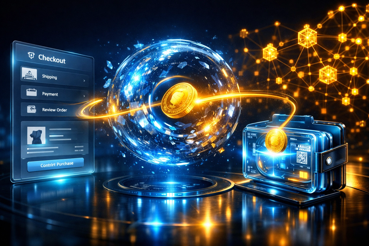 Larecoin AI smart routing technology optimizing Web3 payment transactions for the lowest gas fees.