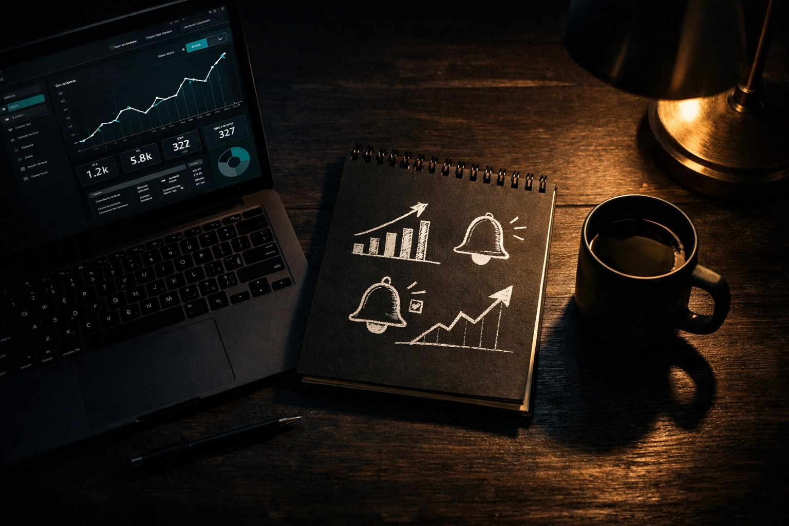 Founder's workspace reviewing AI SDR draft emails with analytics dashboard