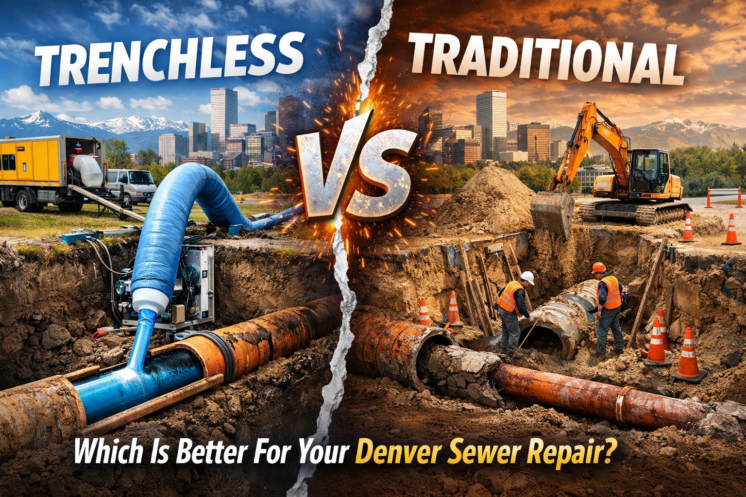 [HERO] Trenchless Vs Traditional: Which Is Better For Your Denver Sewer Repair?
