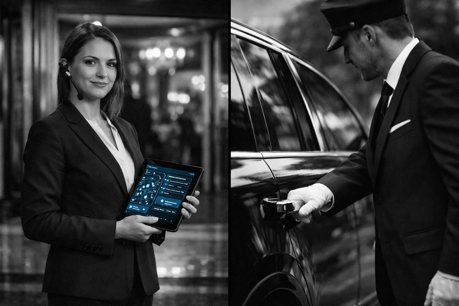 Professional event coordinator and chauffeur providing white-glove luxury transportation service