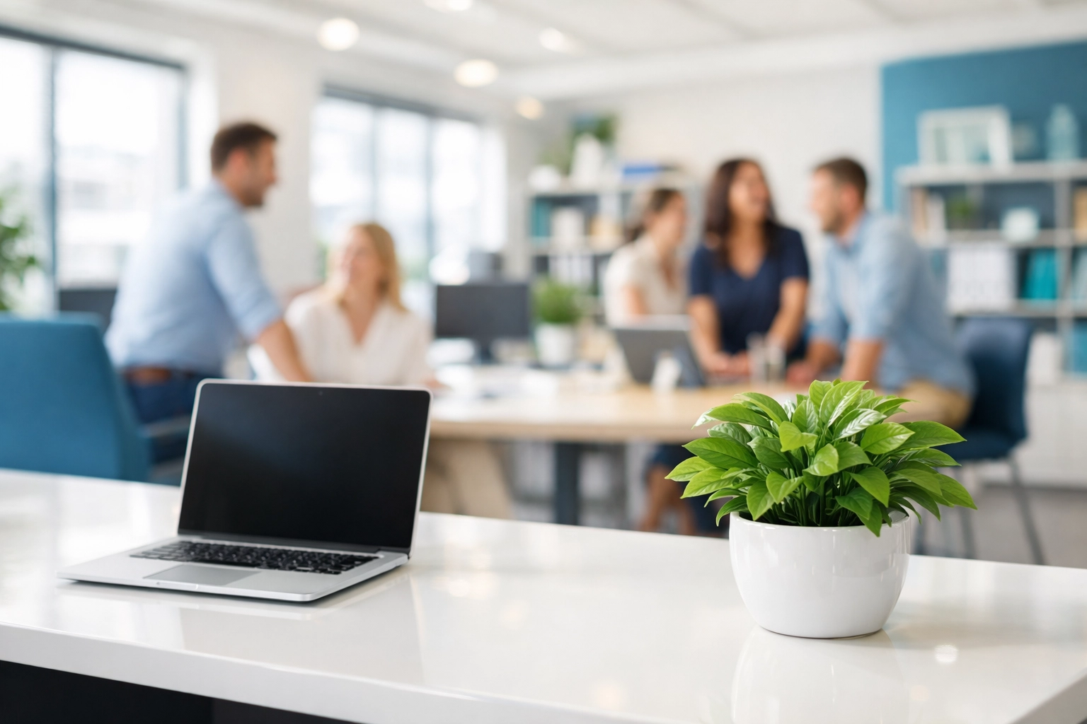 A clean, modern office in Norwich promoting productivity and a healthy workplace environment.