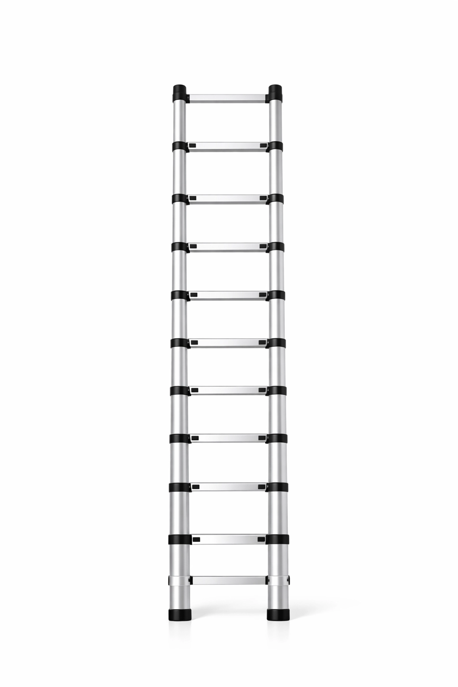 Sturdy telescopic ladder for high-reach exterior house painting services in Gloucestershire.