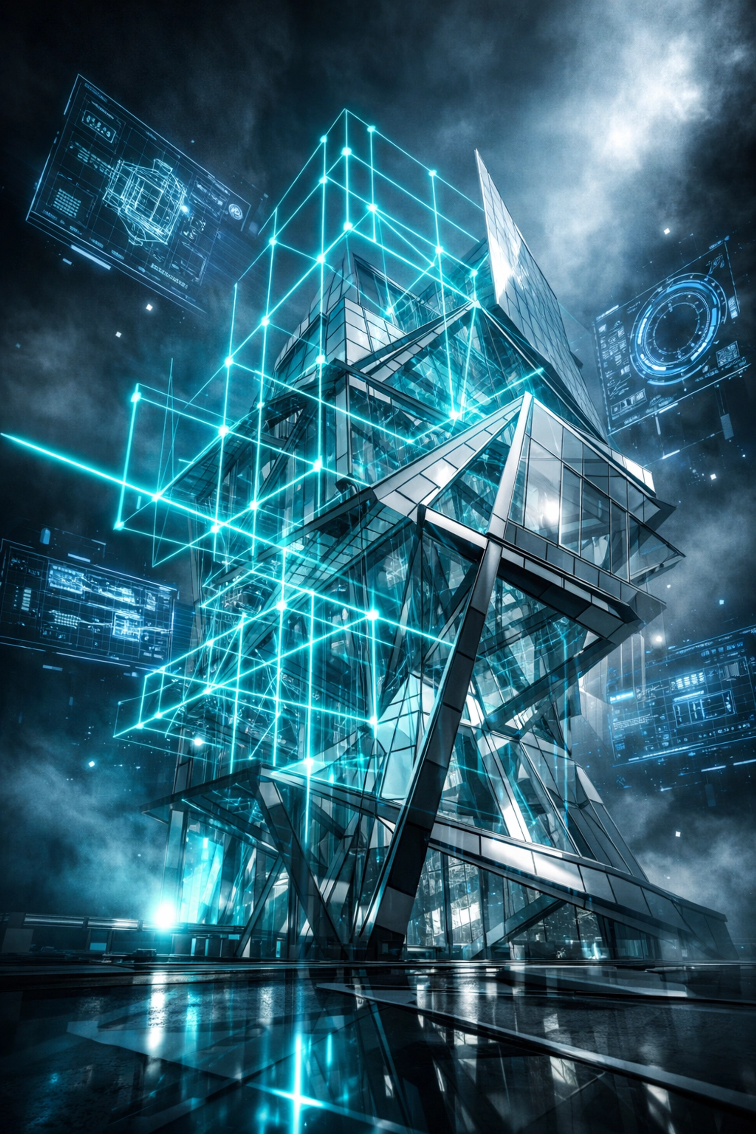 Reconstructing digital architecture with blue laser lattices for modern WordPress web design and redesign.