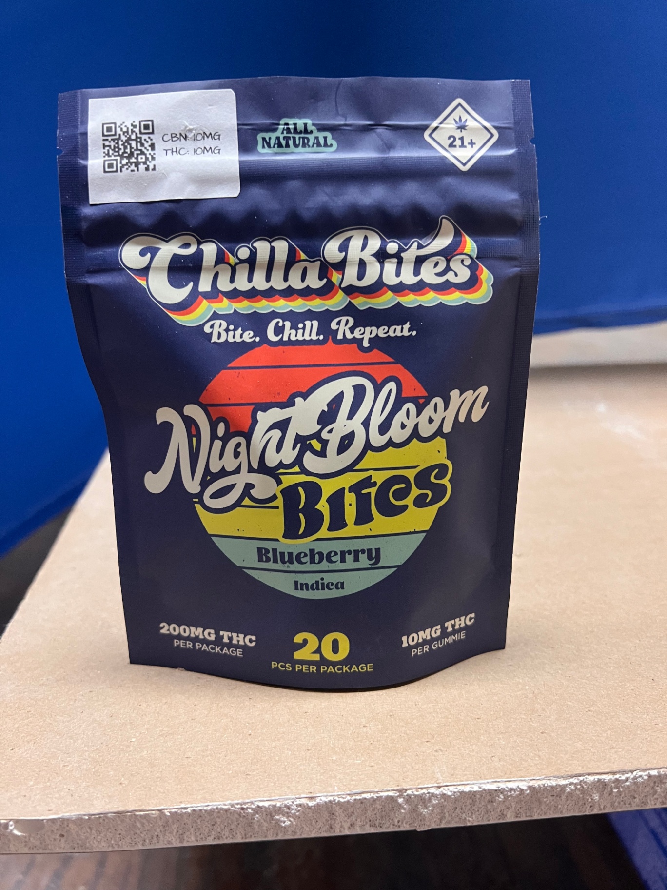 ChillaBites NightBloom Bites Blueberry Indica