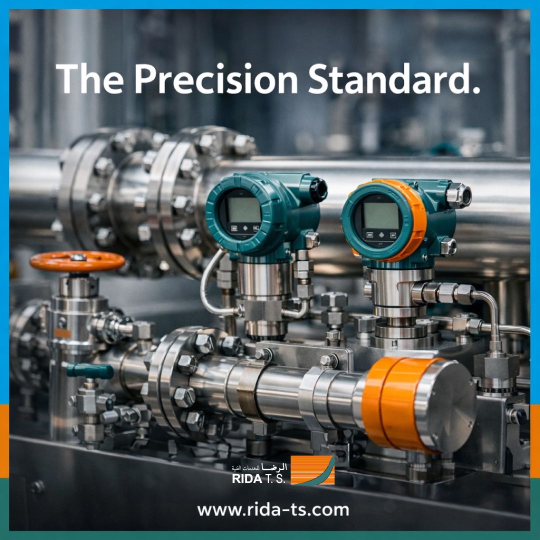 Advanced industrial instrumentation and piping representing RIDA TS technical excellence