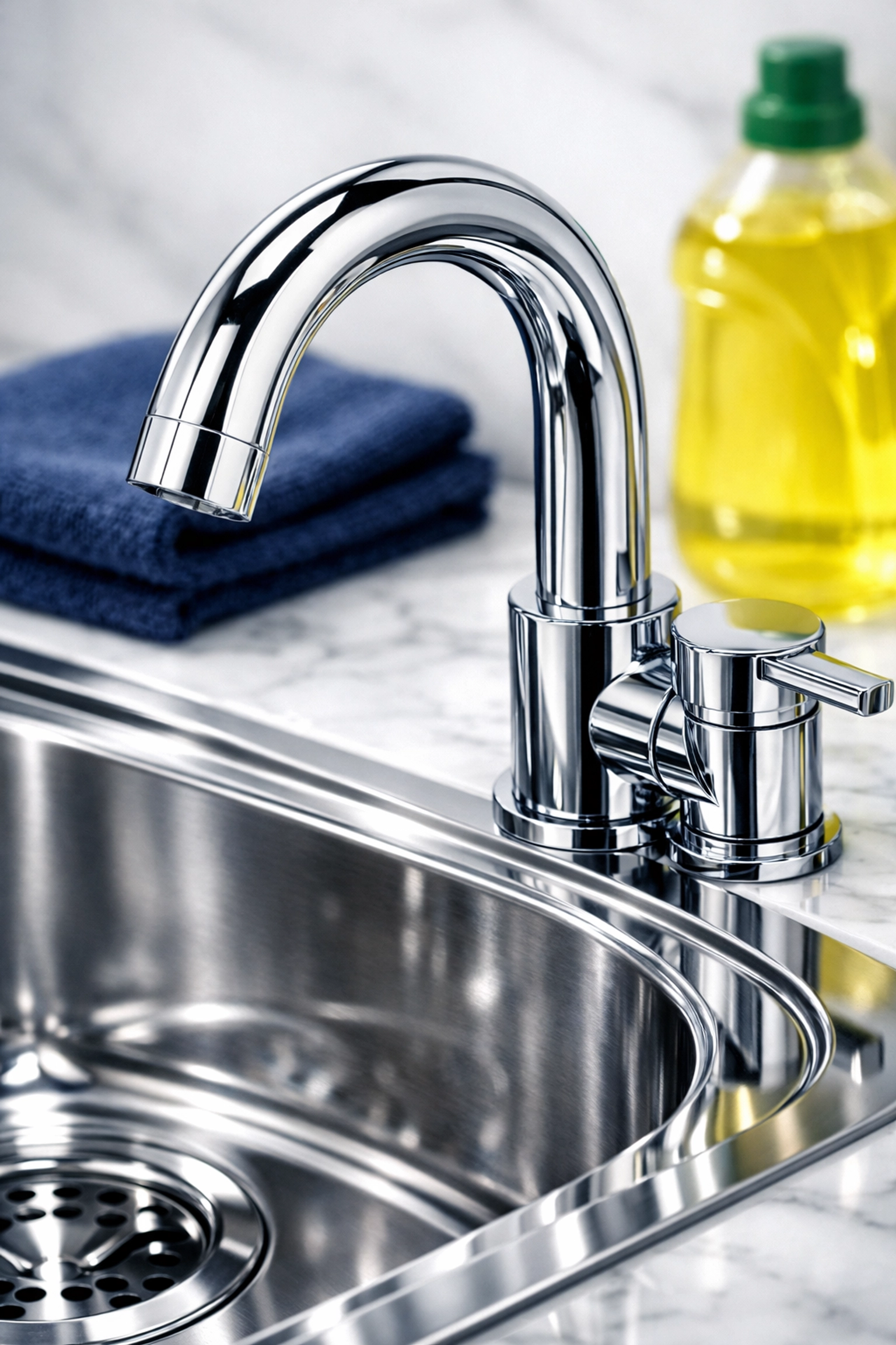 Detailed view of a sanitized stainless steel sink highlighting expert Apartment Cleaning Boston results.