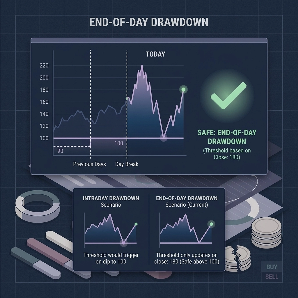 End-of-Day Drawdown Visualization
