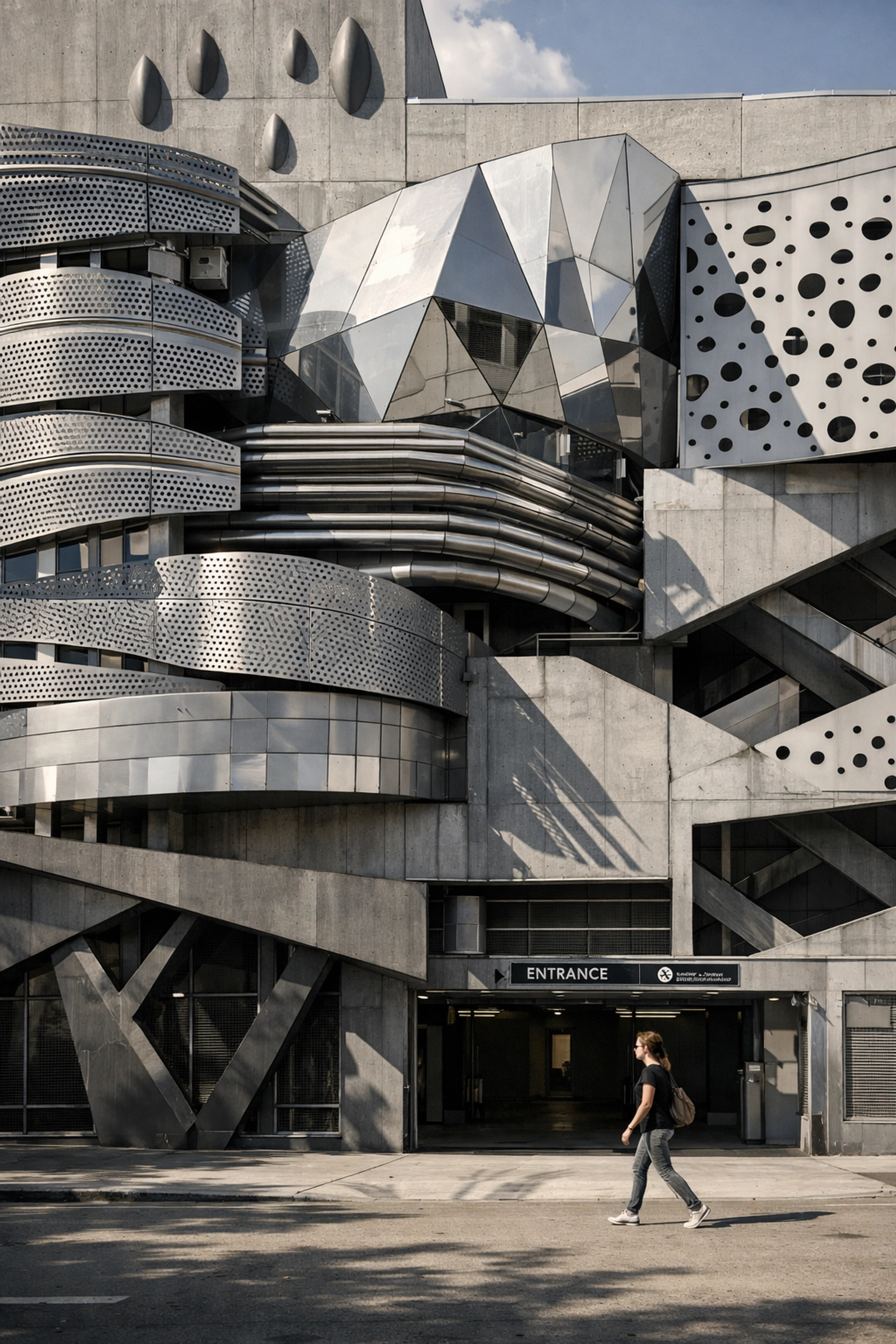 Modern architecture at the Museum Garage, a must-see spot in our Miami photography locations guide.