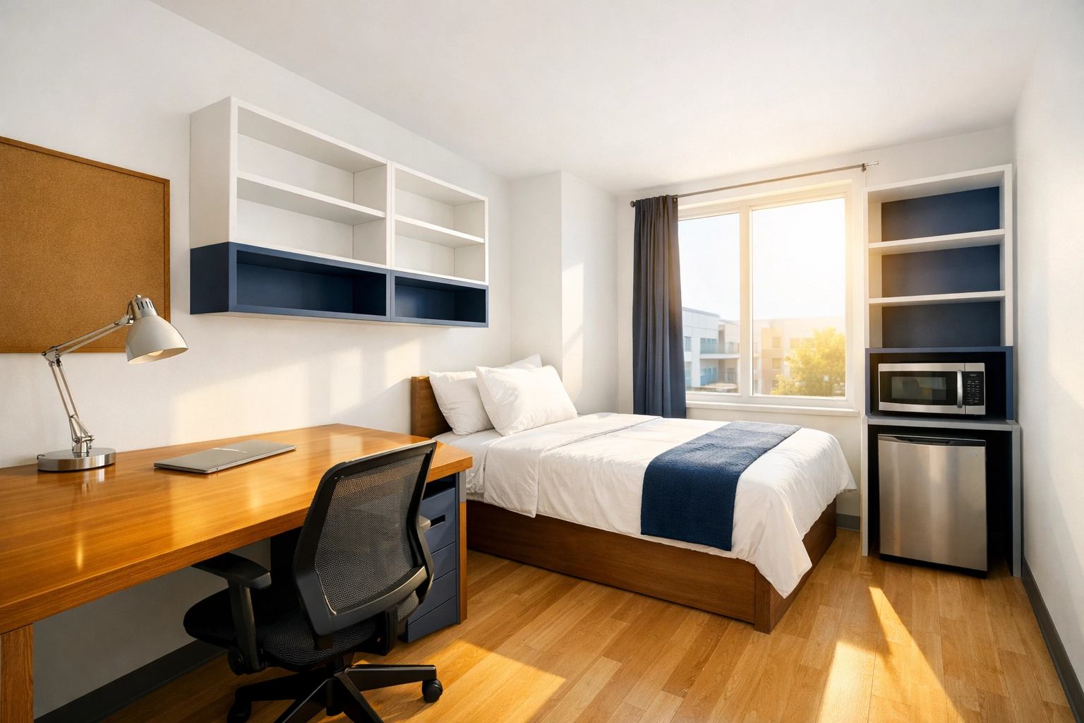 Pristine WPI student studio apartment after professional move-out cleaning Worcester.