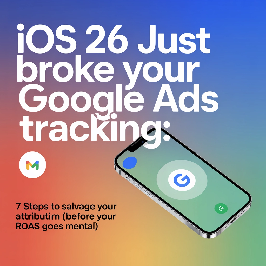 iOS 26 Just Broke Your Google Ads Tracking: 7 Steps to Salvage Your Attribution (Before Your ROAS Goes Mental)