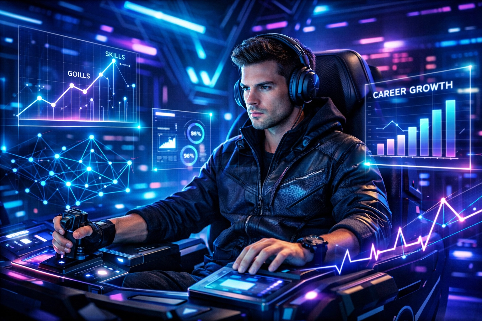 EsportsPod student data tracking visualization showing career-focused performance metrics for recruitment.