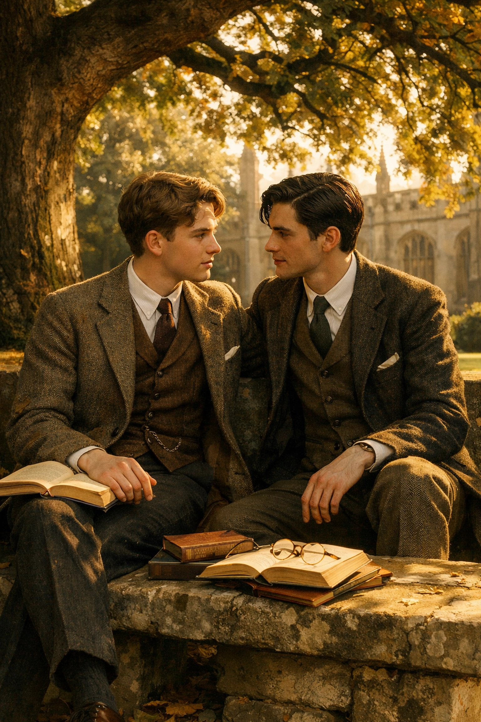 Maurice and Clive's intellectual romance at Cambridge University in historical MM romance novel