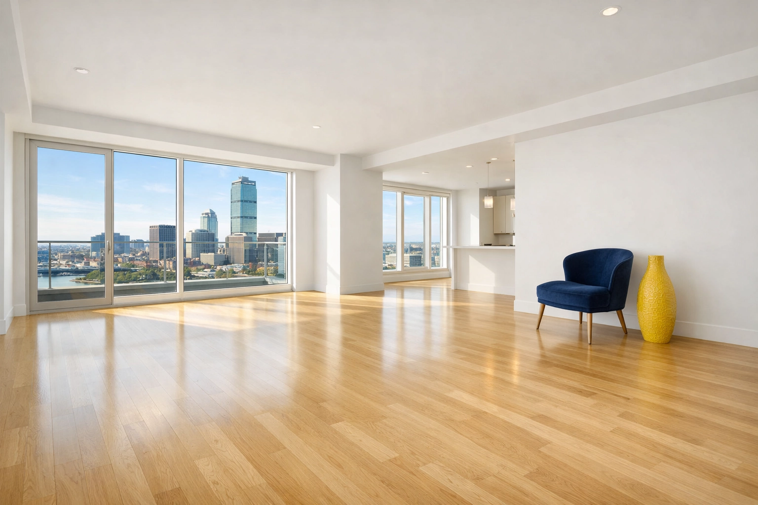 Pristine empty Massachusetts apartment ready for move-in after expert apartment cleaning Boston.