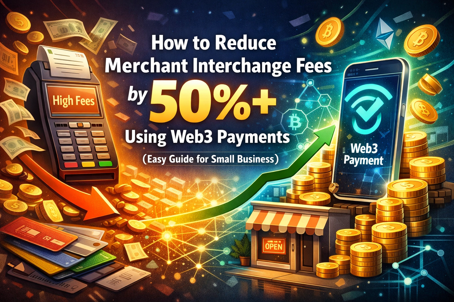 [HERO] How to Reduce Merchant Interchange Fees by 50%+ Using Web3 Payments (Easy Guide for Small Business)