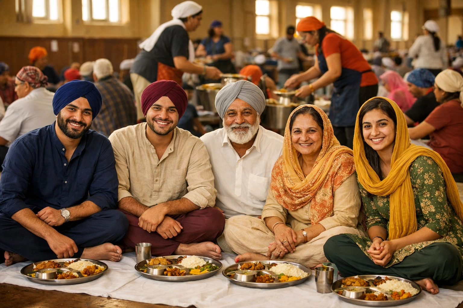 Gay Sikh couple shares langar meal with accepting family at London Gurdwara