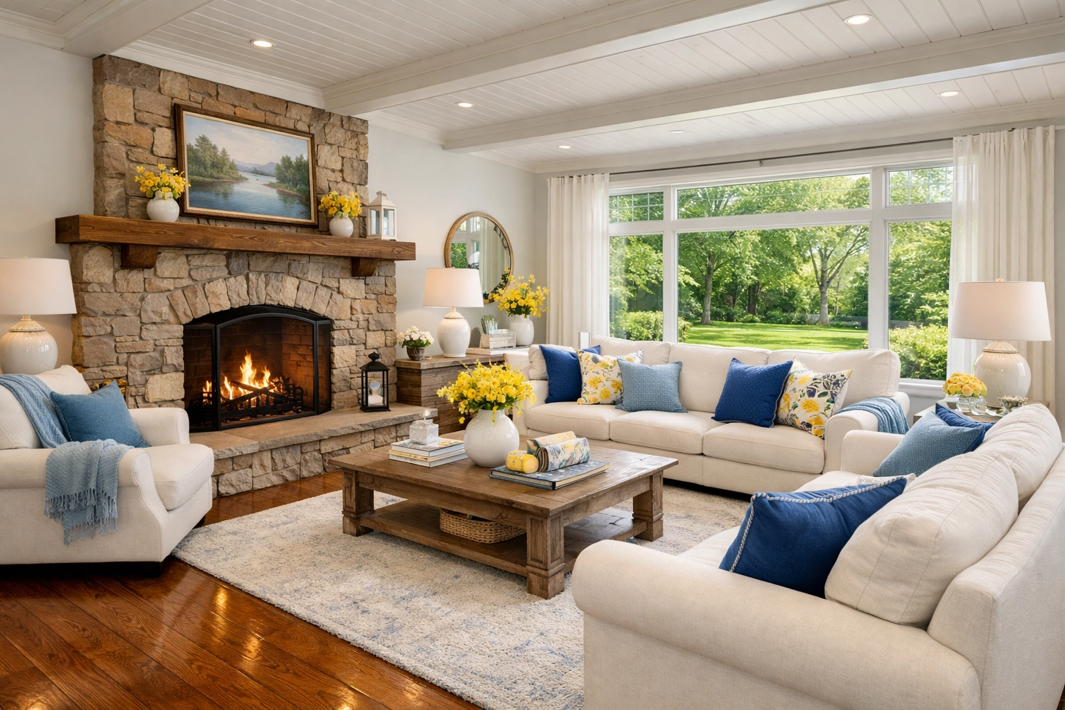 Spotless Carlisle living room following a professional post construction cleaning service for a new home.