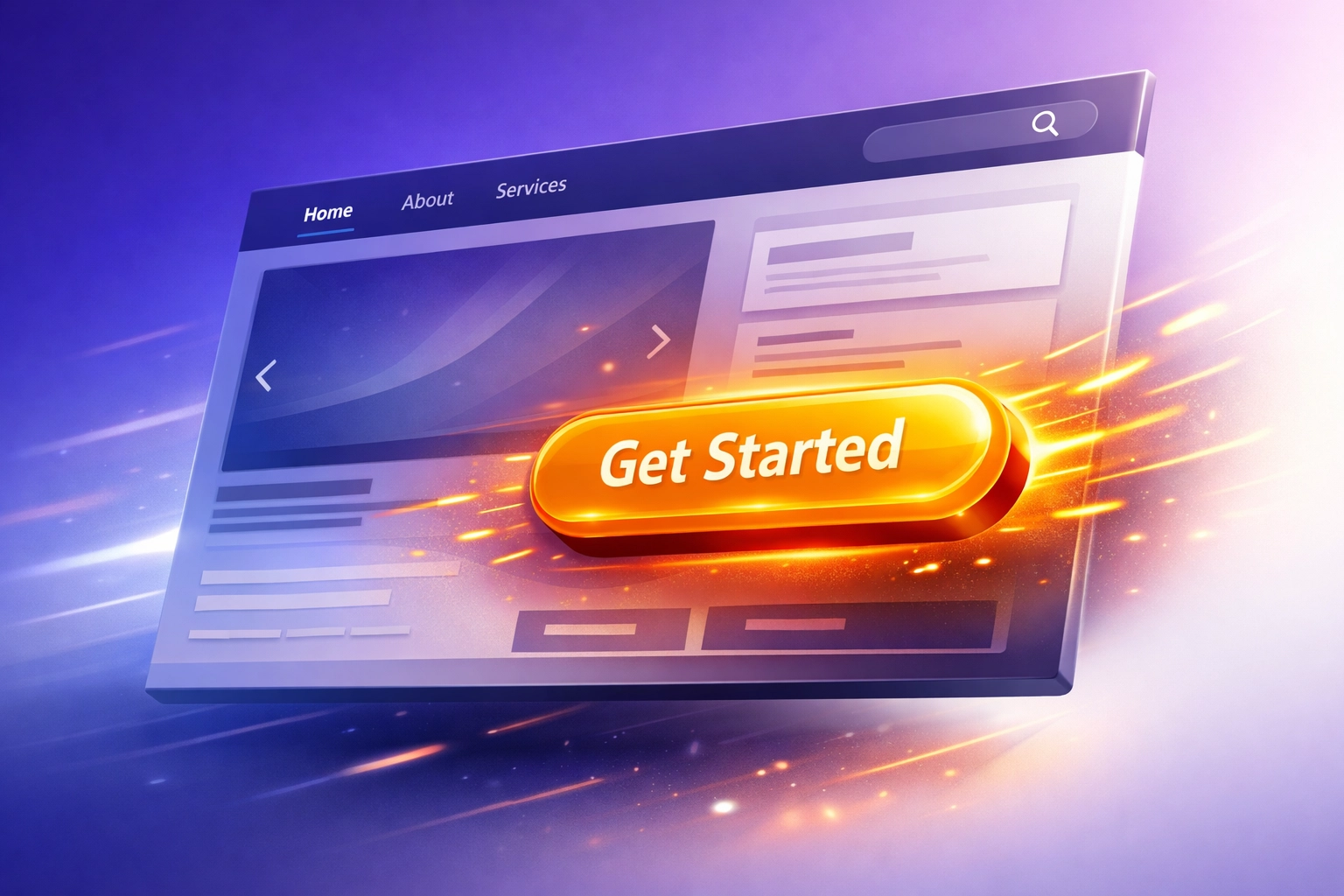Bold call-to-action button on website to improve conversion rates