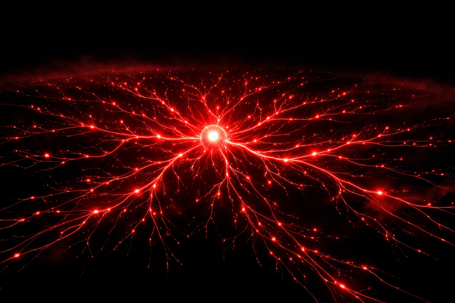 A digital network of glowing nodes illustrating the customer journey within the People Also Ask search ecosystem.