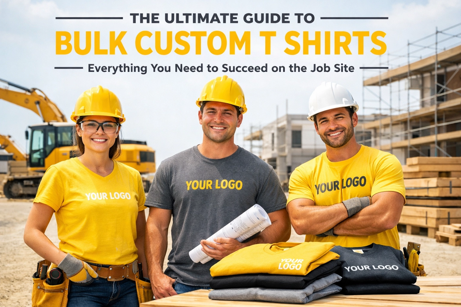 [HERO] The Ultimate Guide to Bulk Custom T Shirts: Everything You Need to Succeed on the Job Site