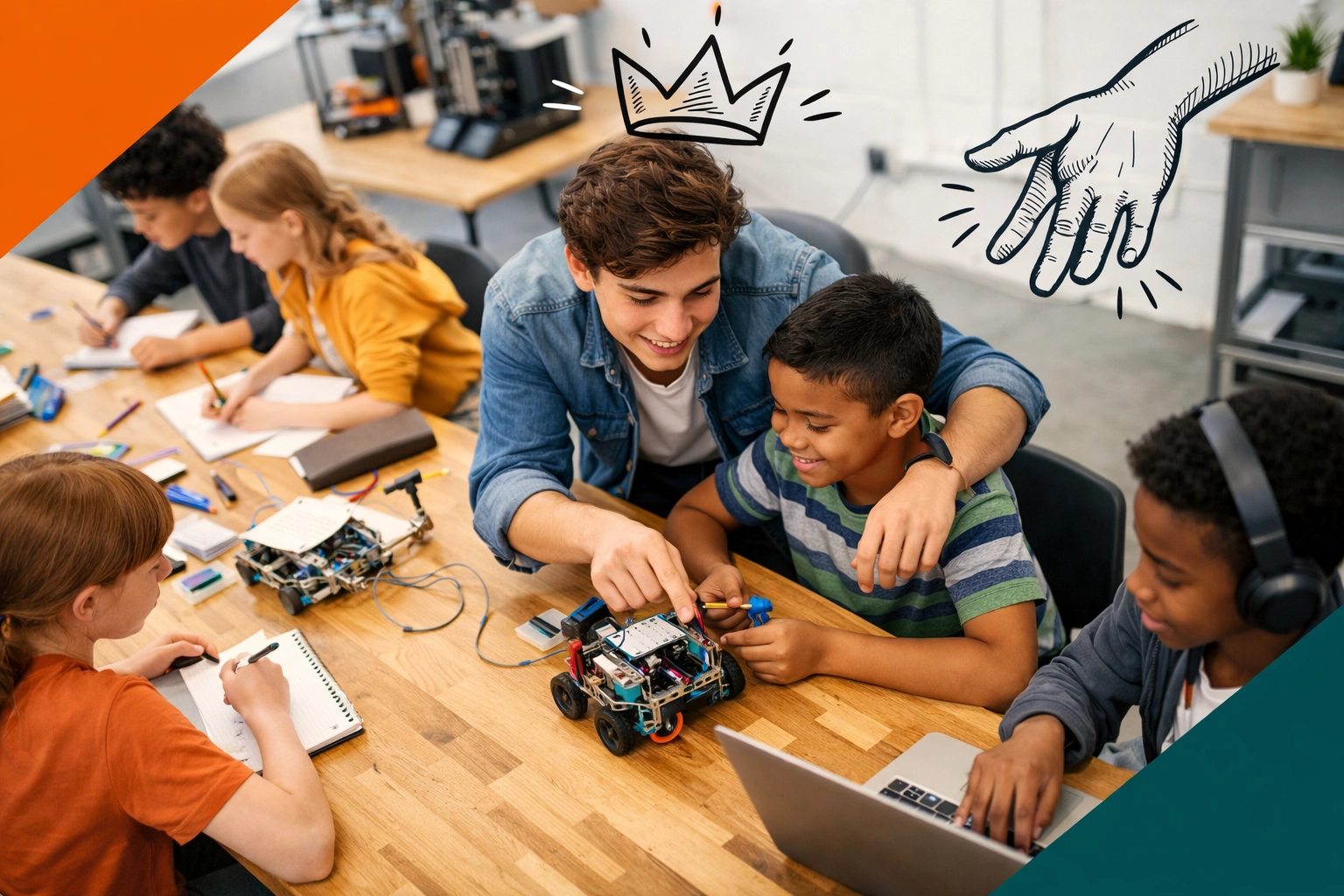 Teens practicing leadership and stewardship through mentorship in the Complete Life Skills Platform.