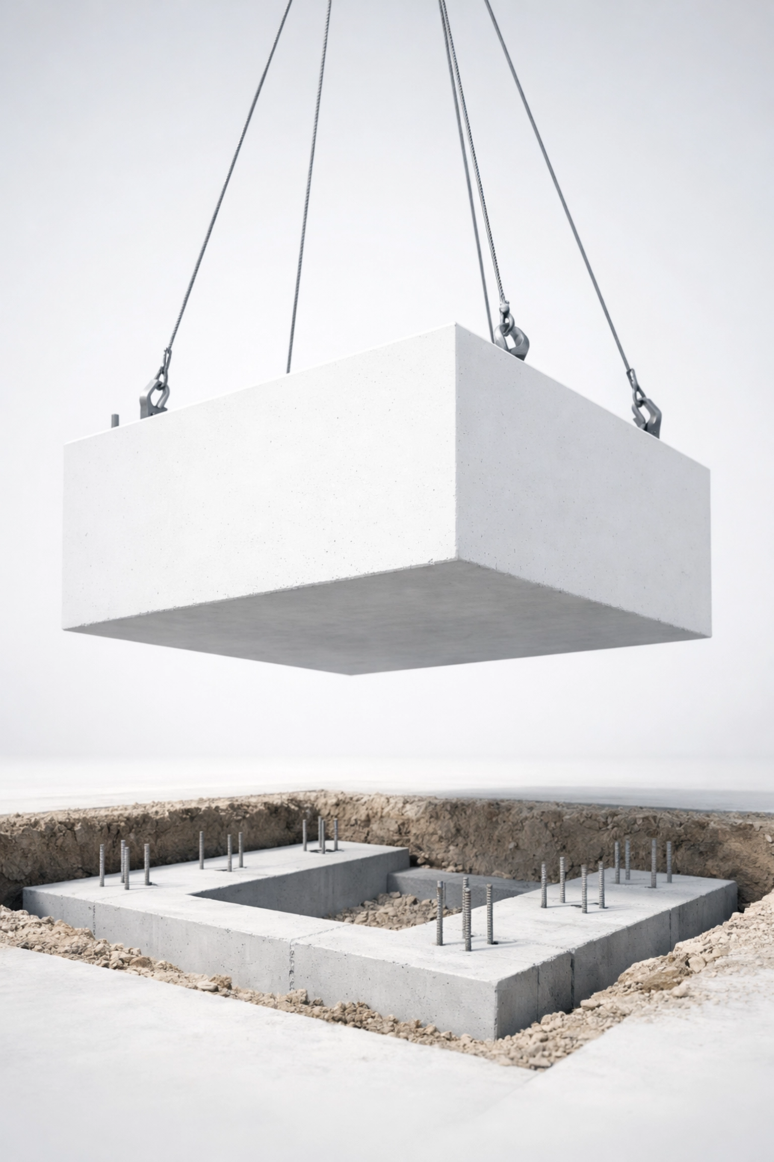 A solid white foundation block symbolizing a strong chiropractic marketing strategy for clinic growth.