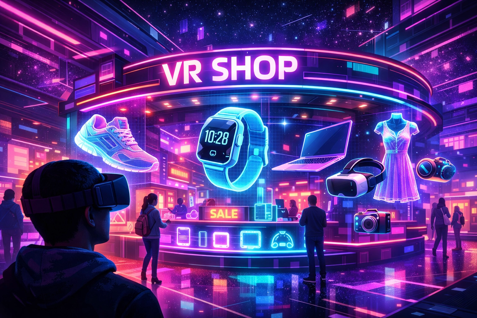 Metaverse virtual storefront enabling immersive crypto shopping experience for customers