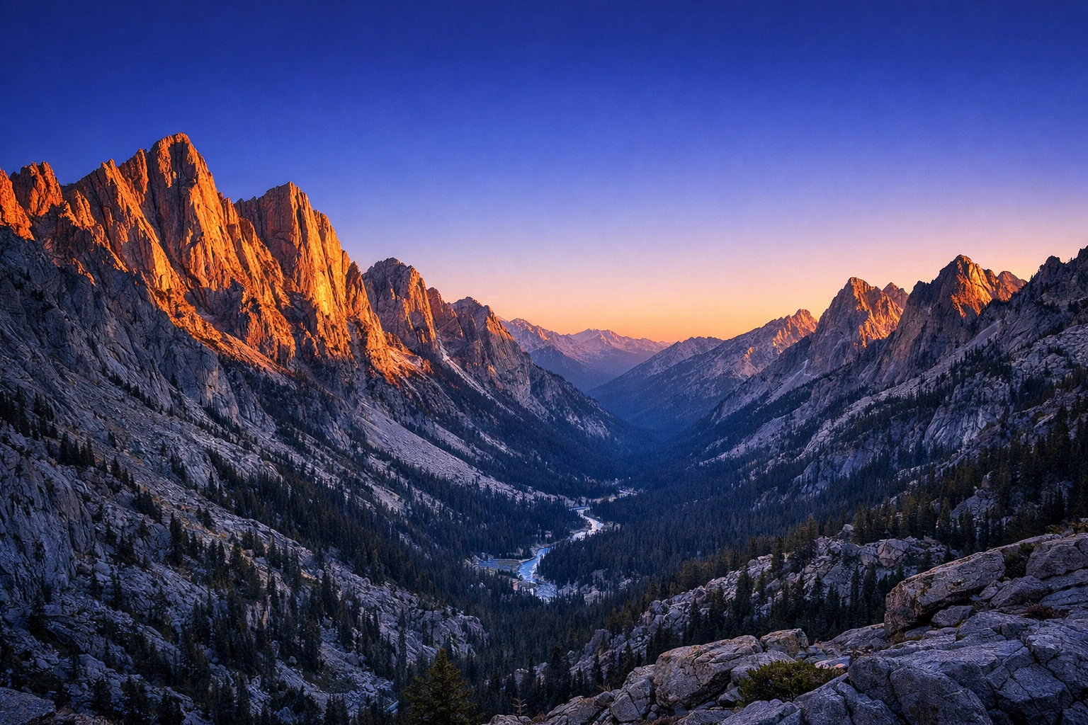 High-resolution landscape photo of sunlit mountains demonstrating optimized image clarity.