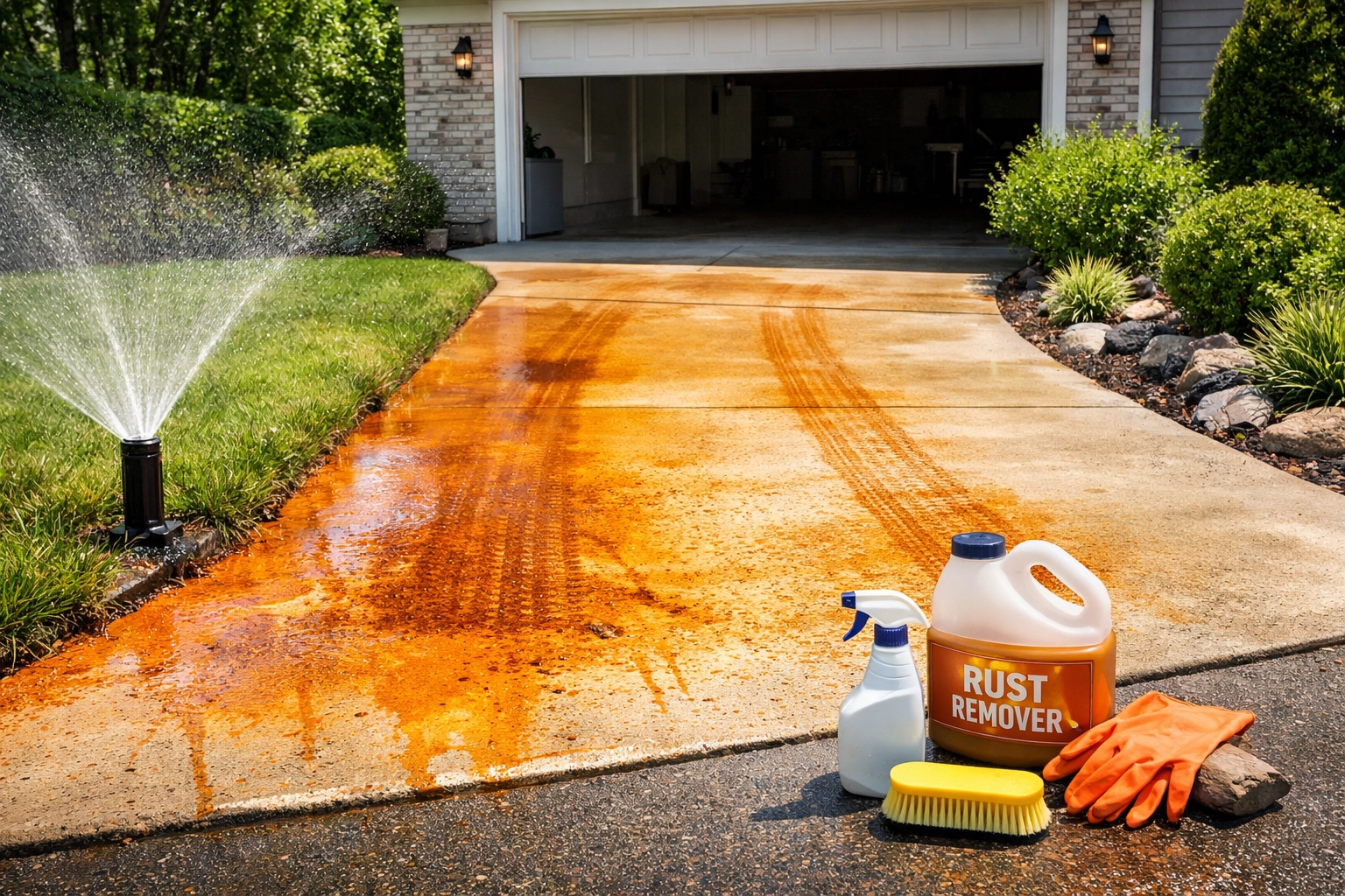 [HERO] Rust Stain Removal: Why Your Irrigation System is Turning Your Driveway Orange