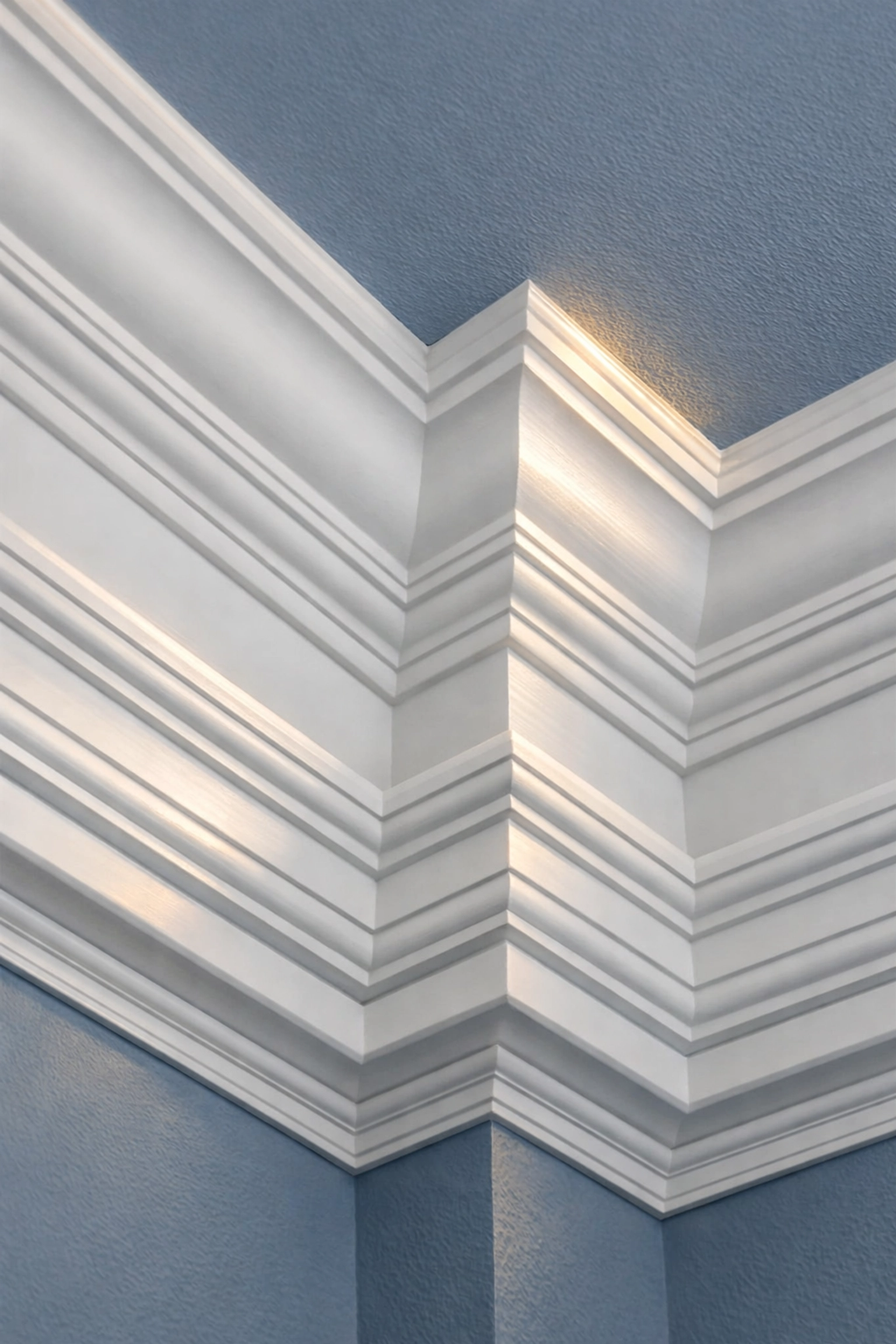 Detailed clean of high-end crown molding, part of a thorough residential cleaning Massachusetts service.