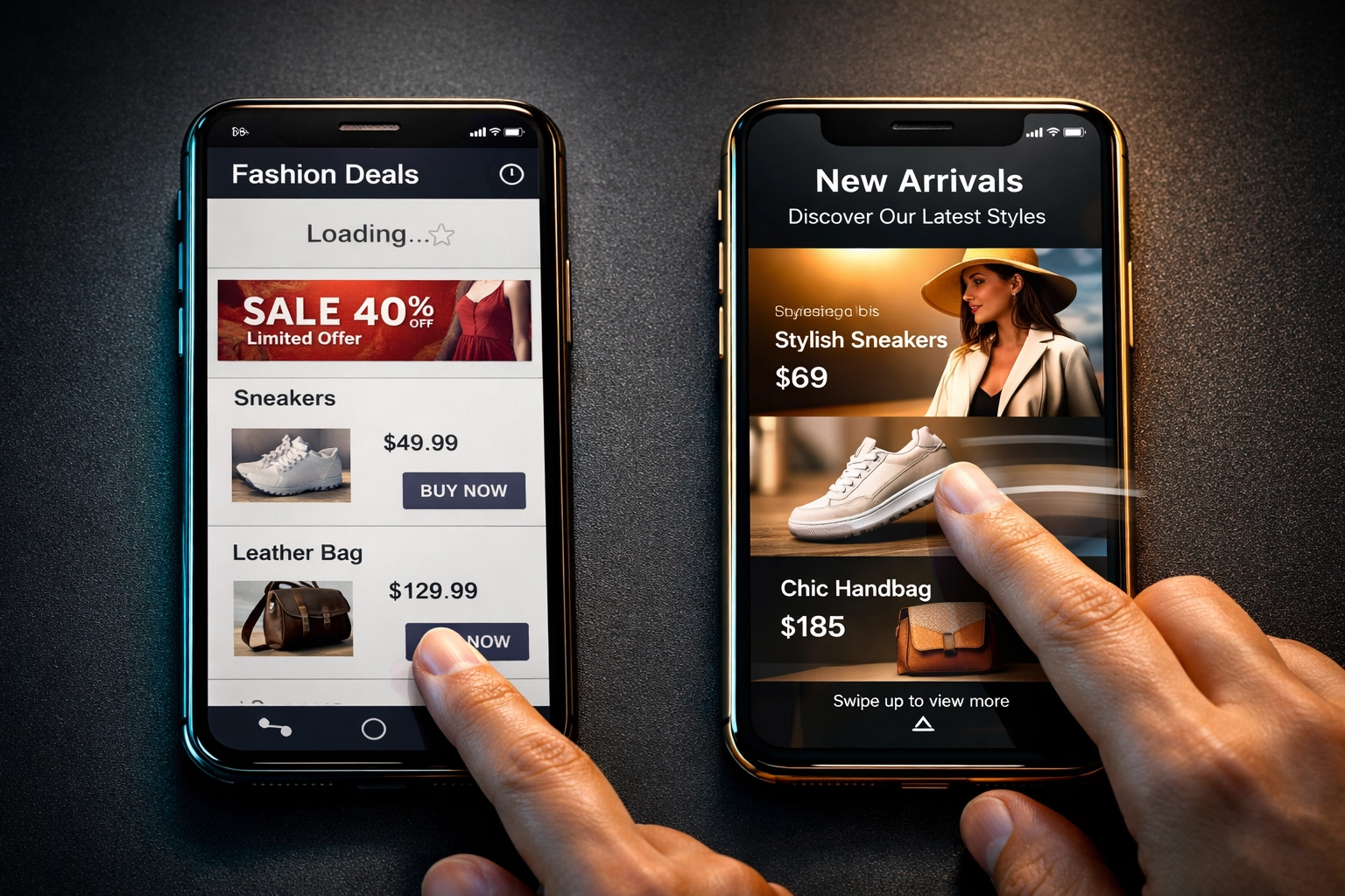 Mobile e-commerce user experience: custom development versus template solution