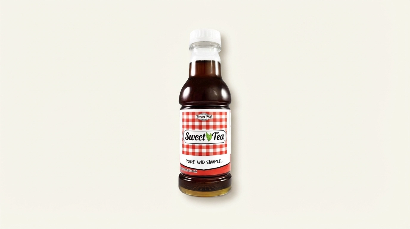Southern Sweet Tea Company Official Bottle - Overhead Flat-Lay