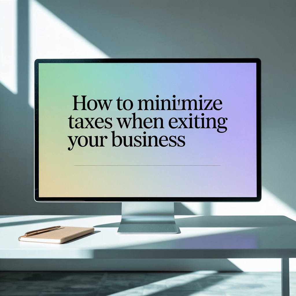 How to Minimize Taxes When Exiting Your Business | Decipher Your Value